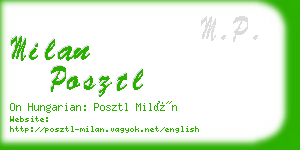 milan posztl business card